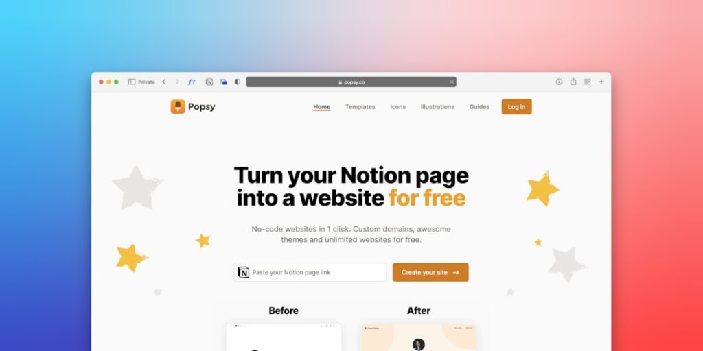 Photo website pay off